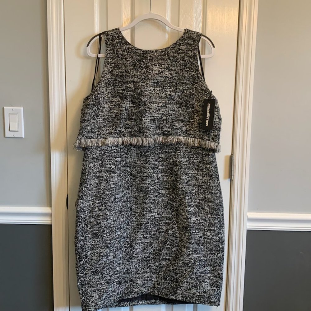 NWT Karl Lagerfeld Black and White Dress Size 16